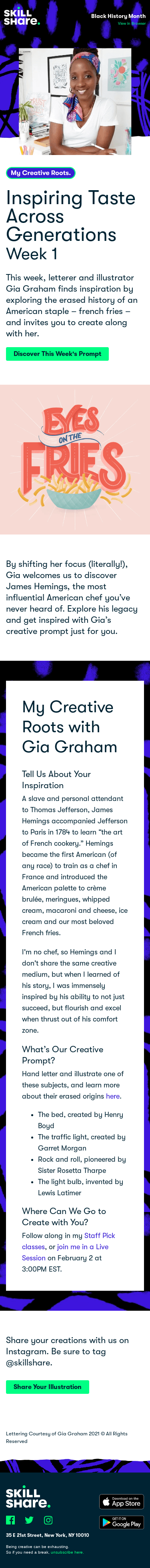 My Creative Roots: Week 1 with Gia Graham