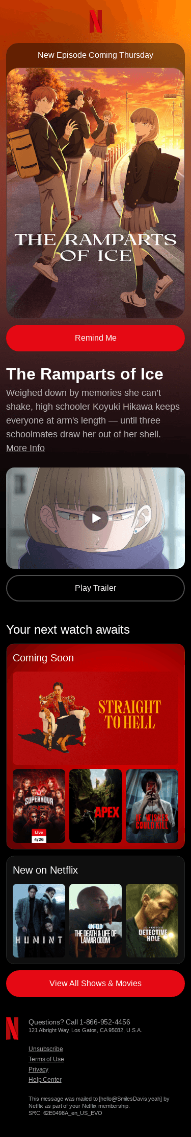 Coming Thursday, April 2nd.. The Ramparts of Ice