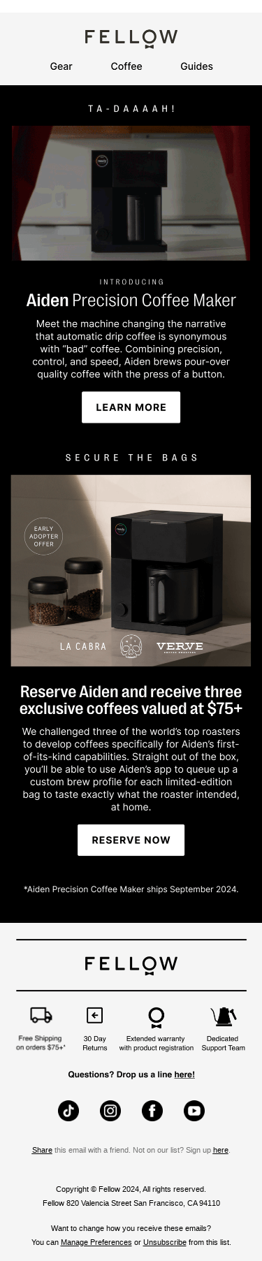 New! Aiden Precision Coffee Maker