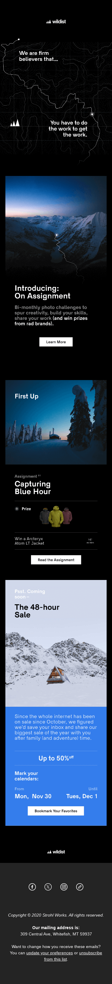 New! Assignments + prizes from rad brands...