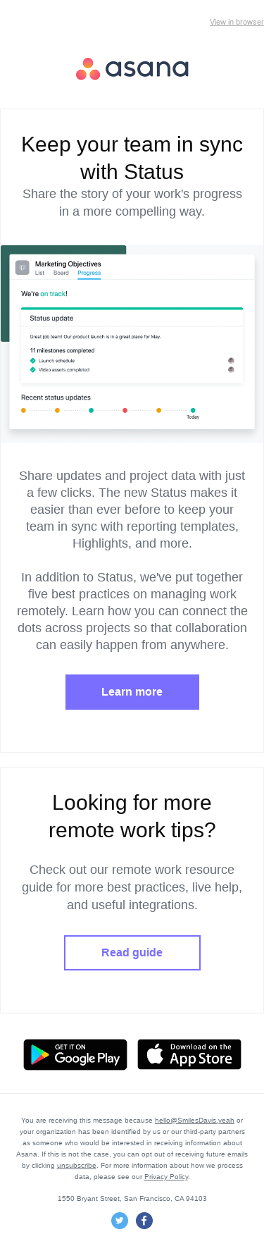 New! Faster, clearer Status reporting