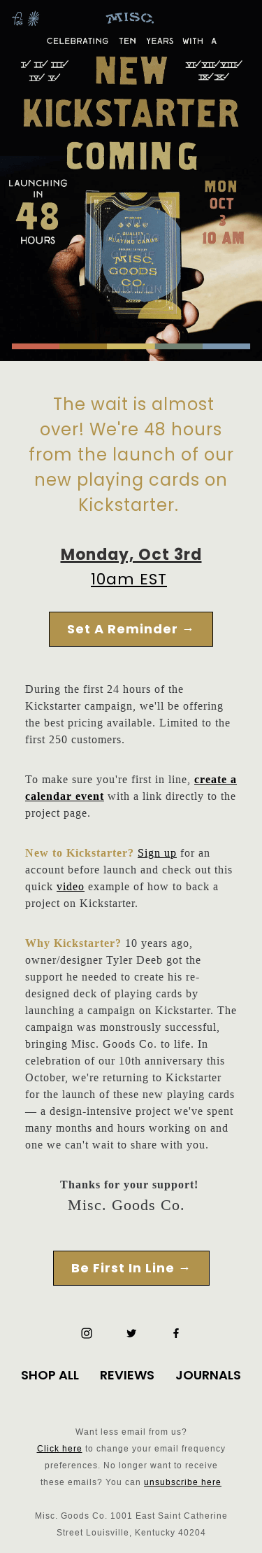 New Kickstarter Launching in 48 Hours!