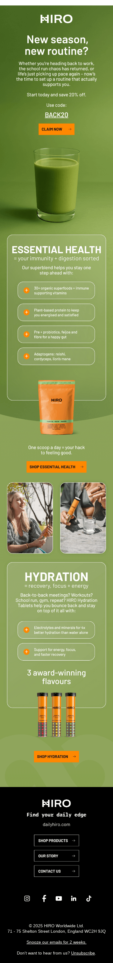 New season, new routine?