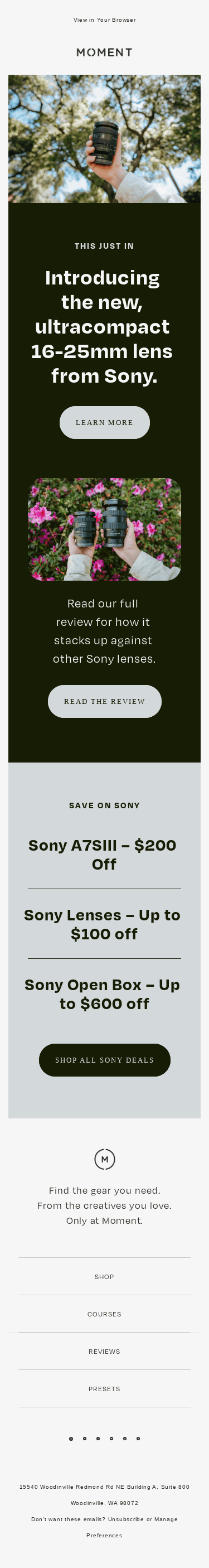 NEW Sony Gear & Deals