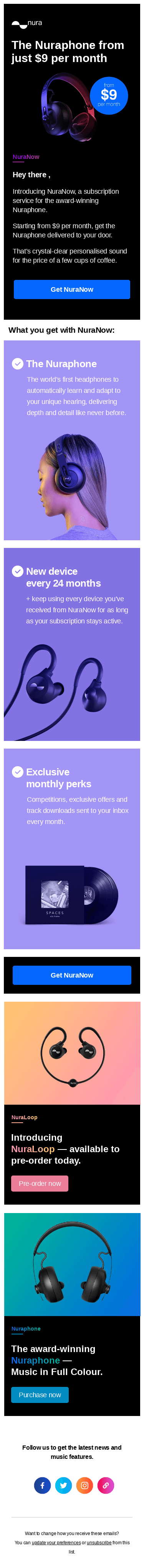 NEW subscription plan for the award-winning Nuraphone