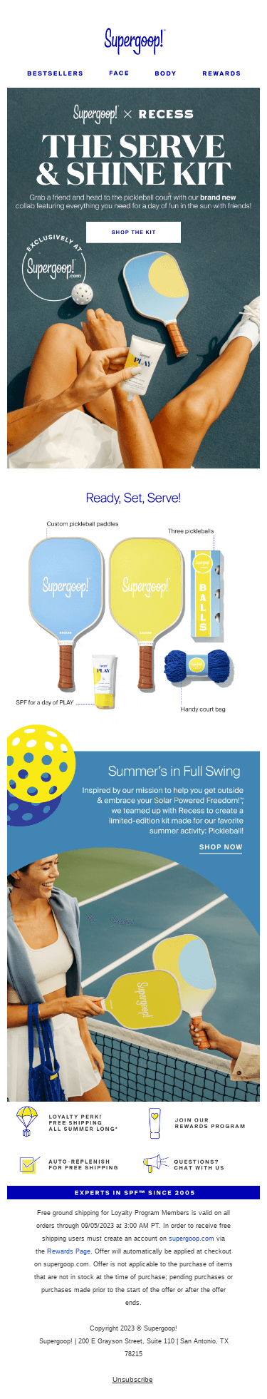 NEW! Supergoop x Recess 🏓