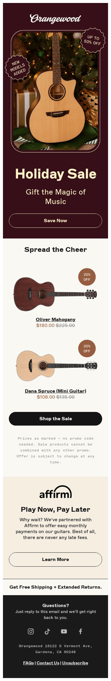 New! The Holiday Sale