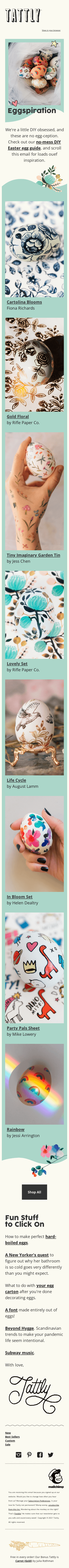 No Mess DIY Tattly Eggs