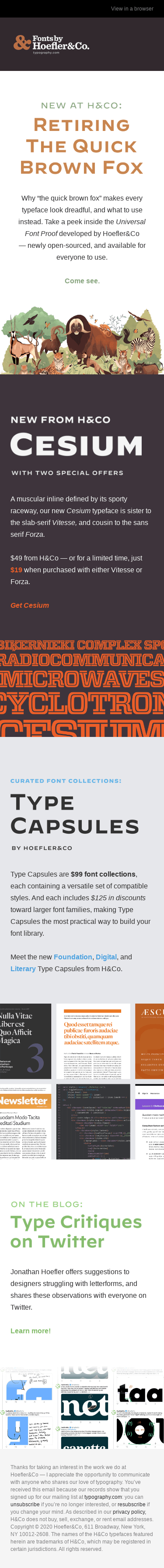 No more "Quick Brown Fox!"