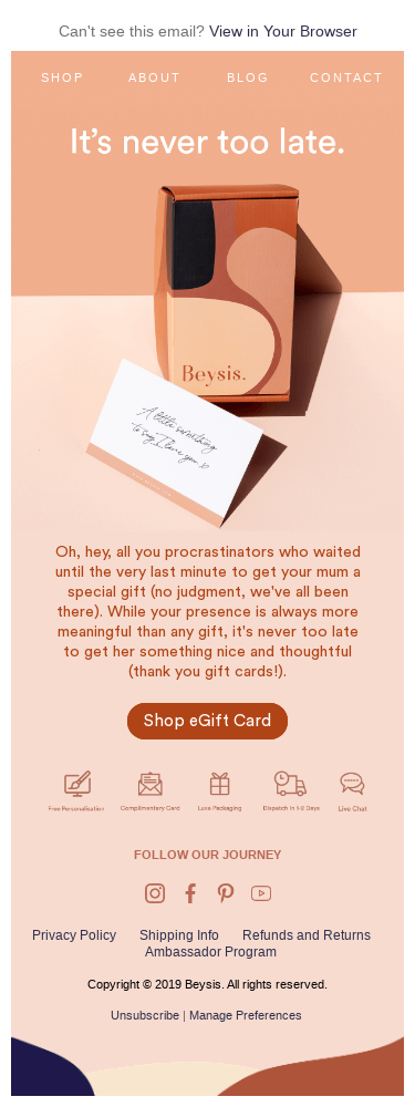 No Time? Give Mum A Gift Card!