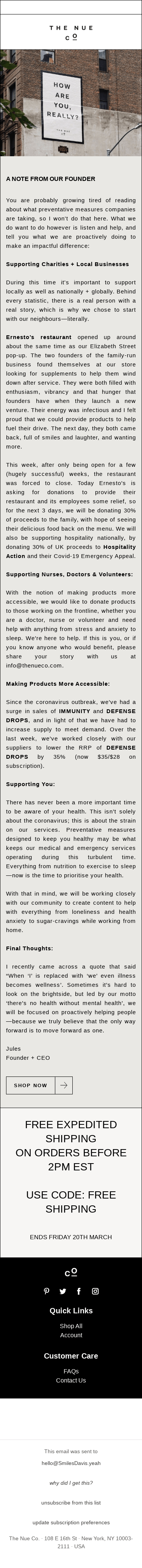 Not just another coronavirus email…