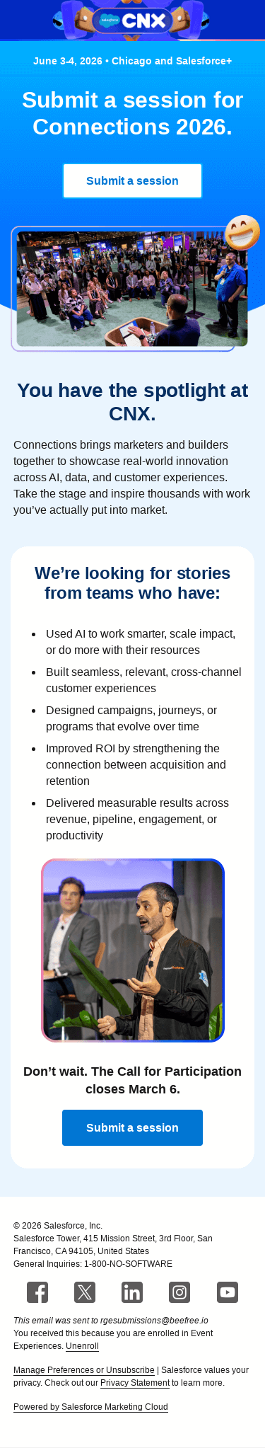 Now accepting session submissions for Connections.