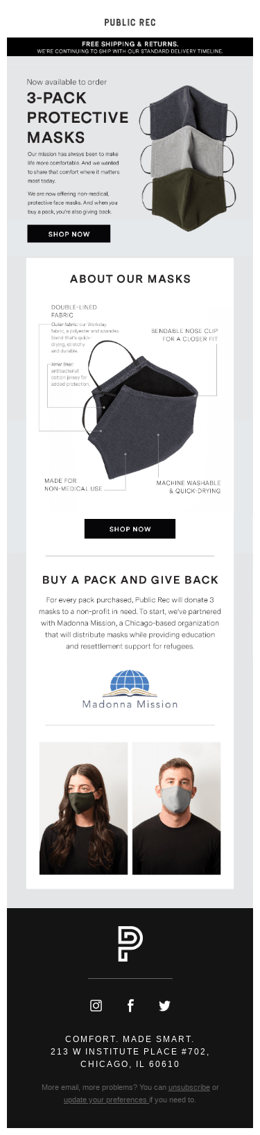 Now Available, Protective Face Masks