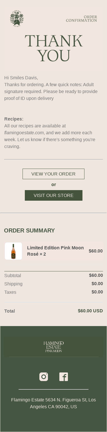 Order FE6500 confirmed