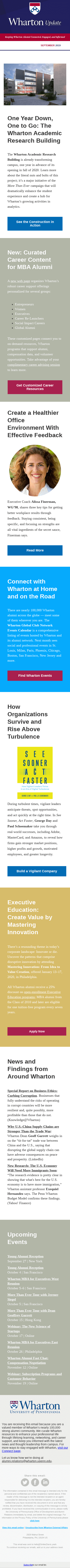 Our changing campus, management tips, events around the world