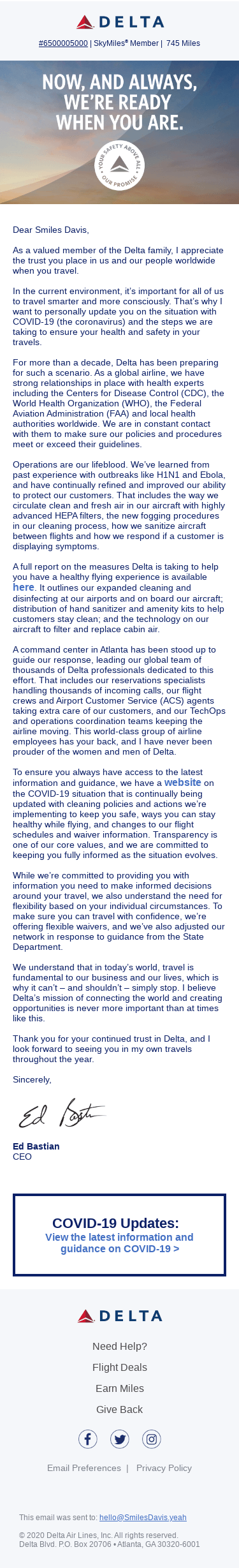 Our Commitment to You During COVID-19 and Always