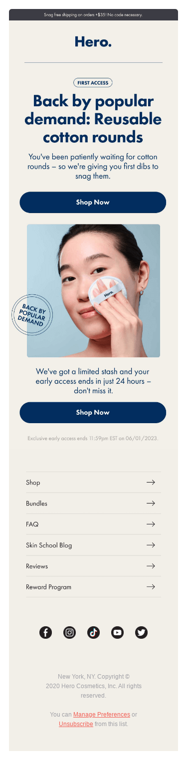 Our cotton rounds are back in stock (and you get first dibs) 😏