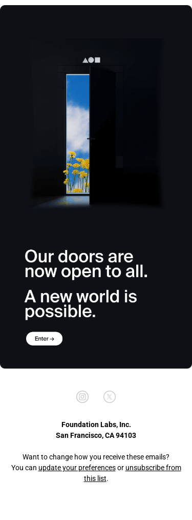 Our doors are now open to all ☁️ →