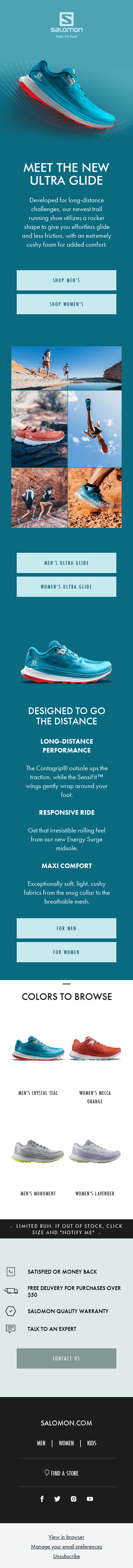 Our newest trail running shoe, the Ultra Glide just arrived!