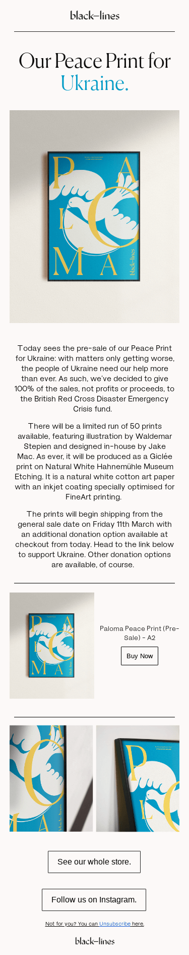 Our Peace Print for Ukraine. 🇺🇦