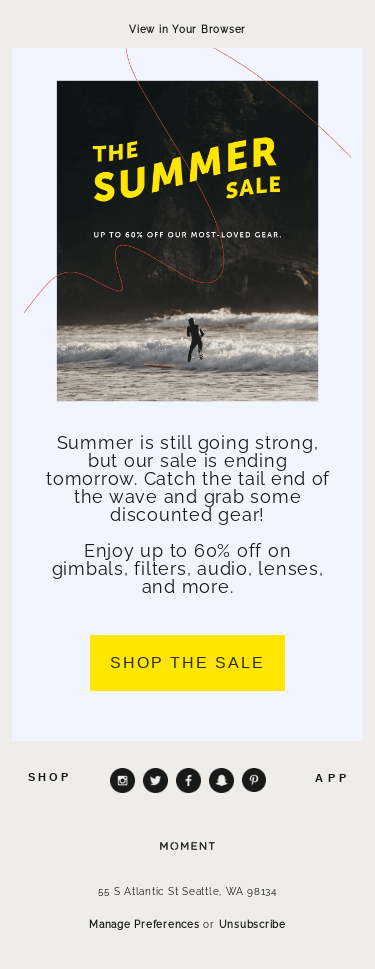 Our Summer Sale ends tomorrow!
