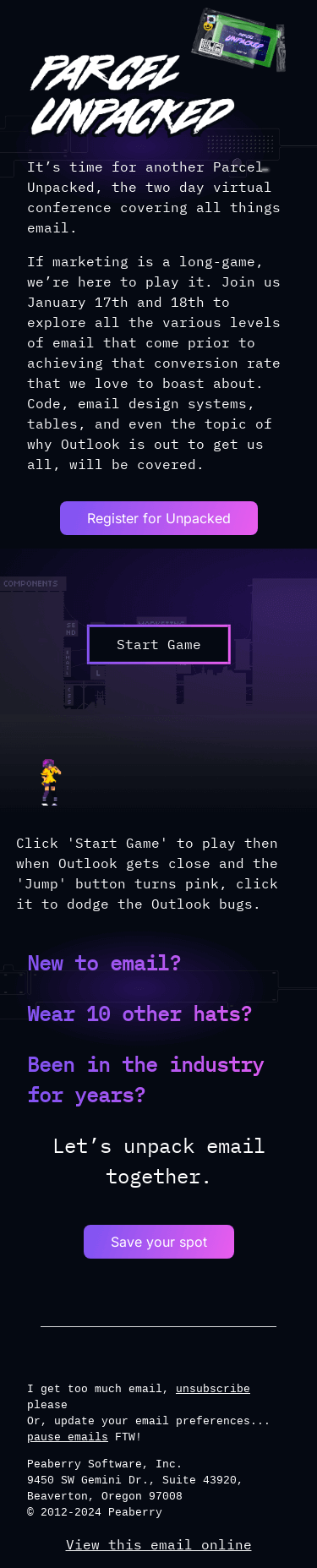 Parcel Unpacked is coming back.