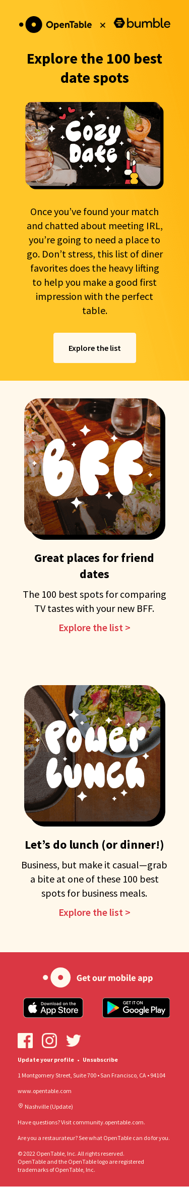 Perfect tables for taking it offline