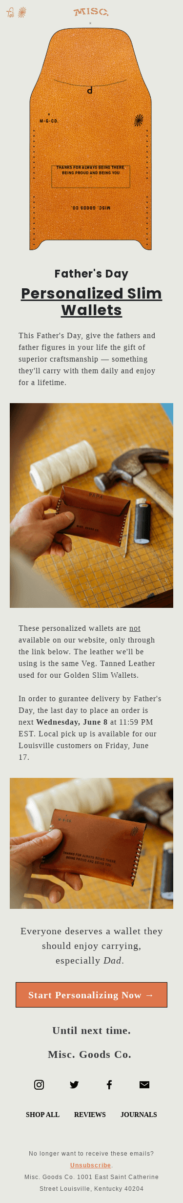 ✷ Personalized Slim Wallets for Father's Day ✷