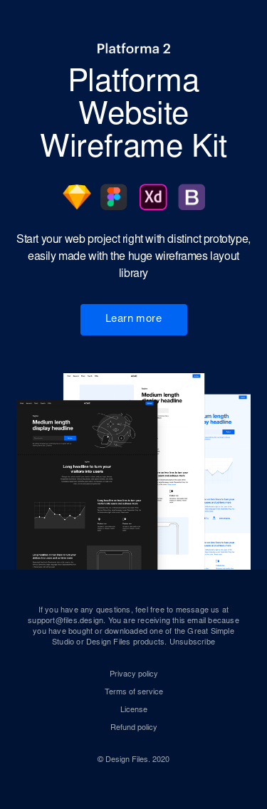 Platforma Wireframe Kit