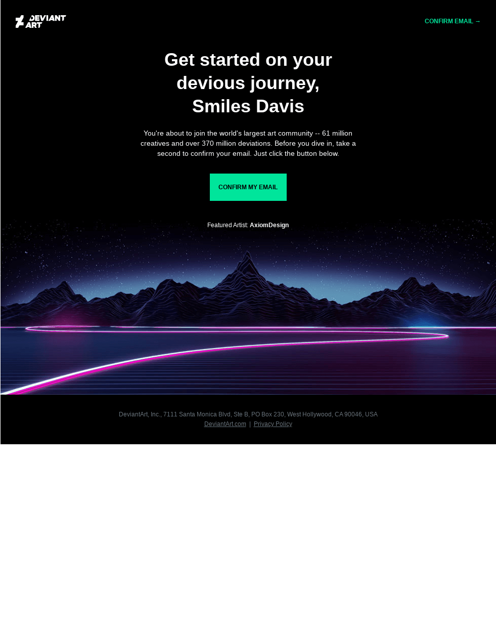 Please Confirm Your Email Address