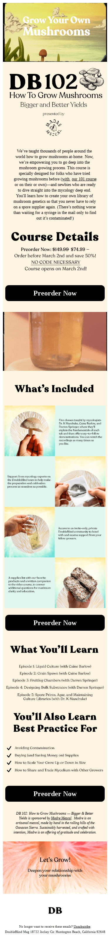 Preorder DB 102: How To Grow Mushrooms Course! 🍄