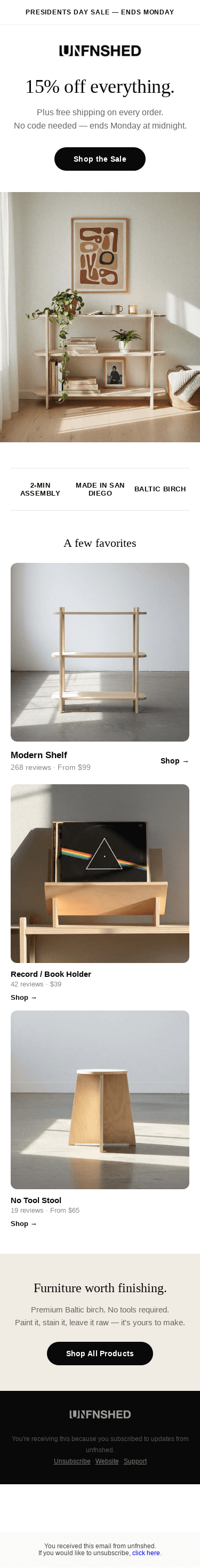 🎉 Presidents Day Savings: 15% Off for You!