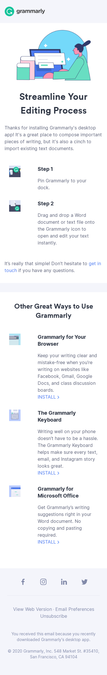 Pro tip for using Grammarly's desktop app