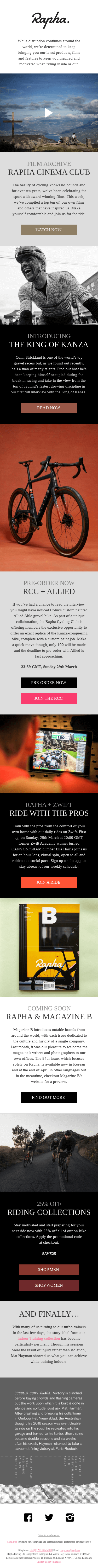 Rapha's favourite films