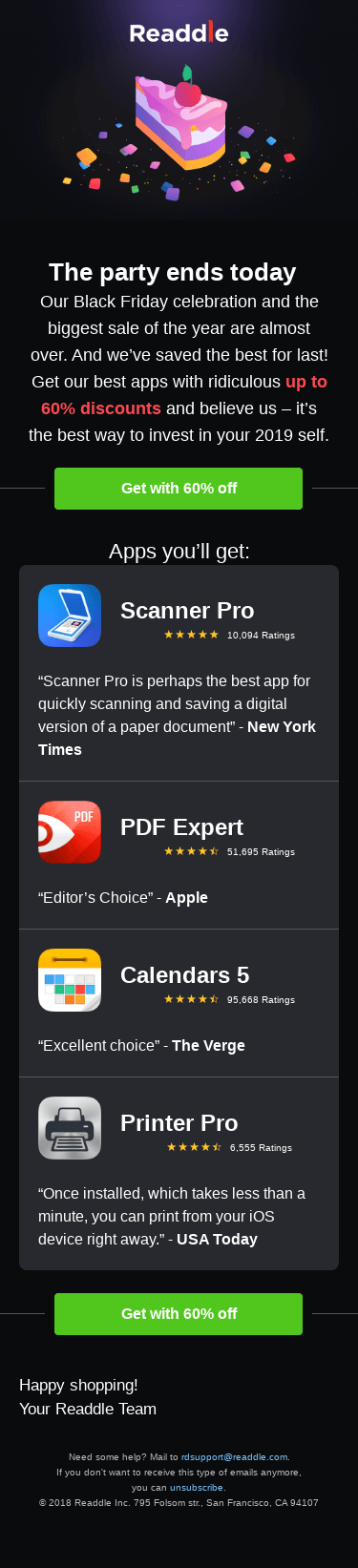 ⌛️️ Readdle’s unique shopping event ends today