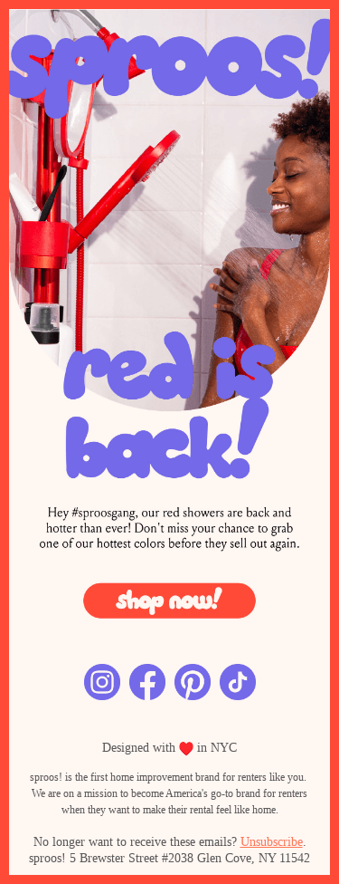 🔴 RED shower bundles are back! 🚿