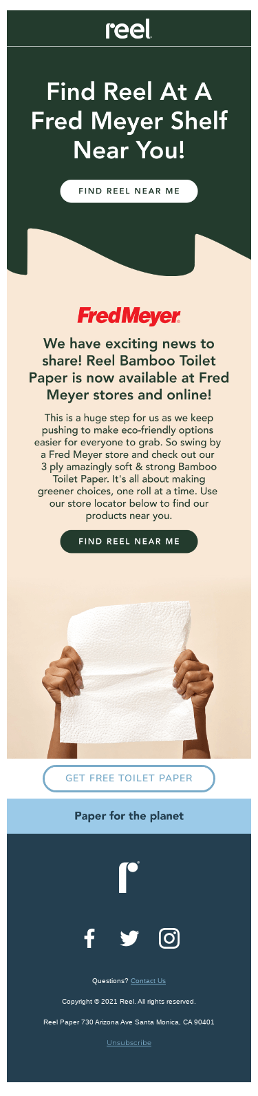 Reel is at Fred Meyer!