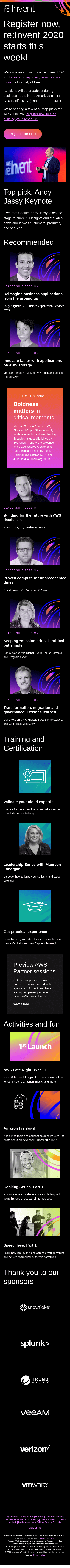 Register now 📣 re:Invent starts this week!