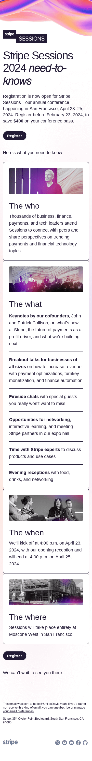 Register today for 40% off your ticket to Sessions 2024