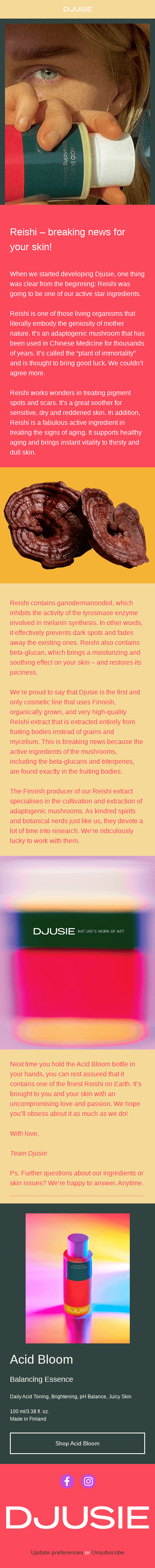 Reishi – breaking news for your skin!