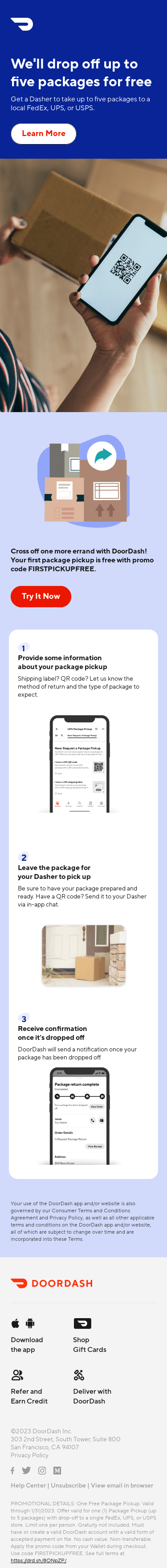 [Reminder] Send back your returns for free