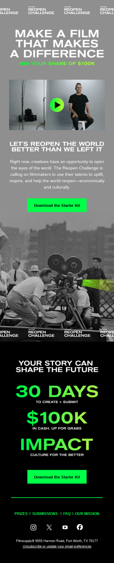 Reopen Challenge: Make a Film. Make a Difference.