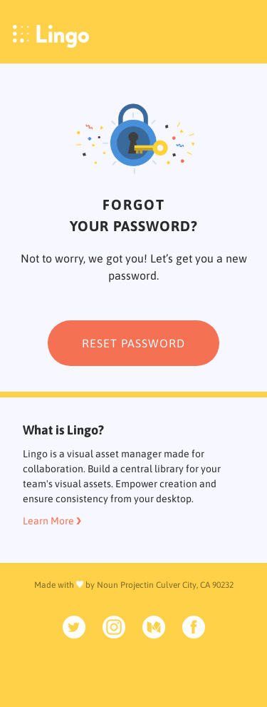 Reset Your Lingo Password