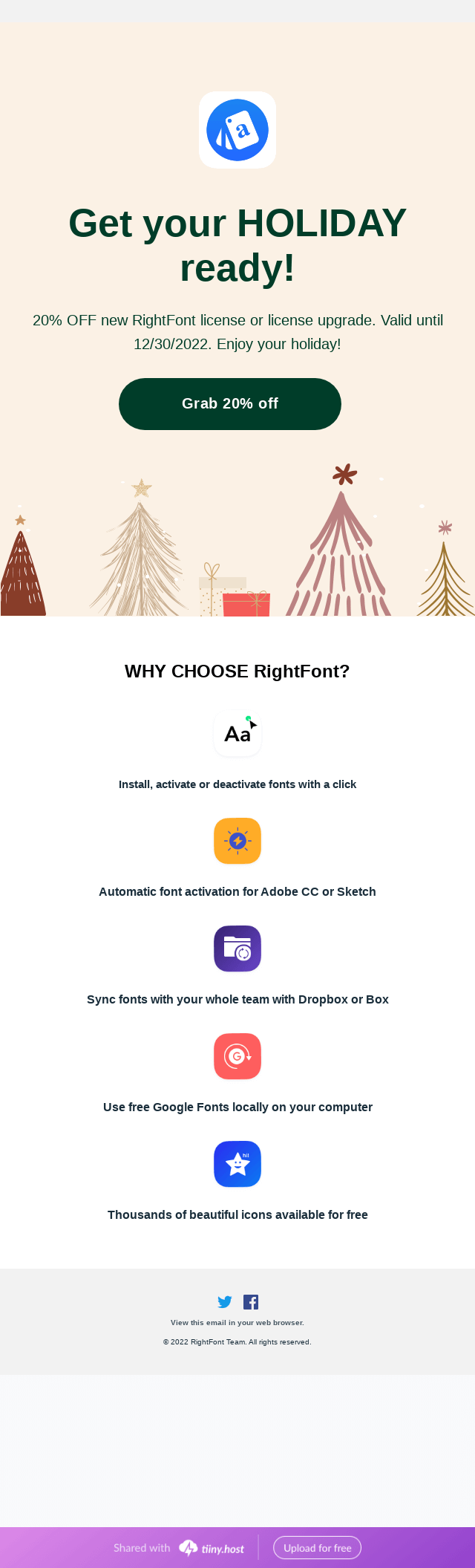 RightFont Christmas Sale is on!