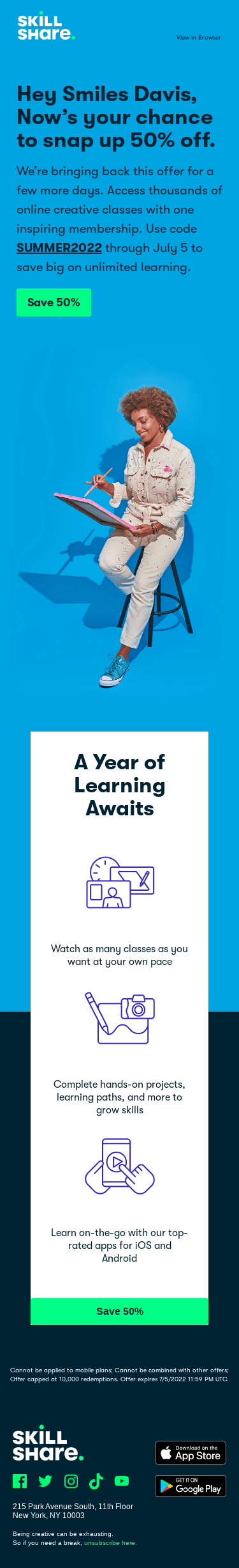 Sale Extended! Lock-in 50% Off, Smiles Davis