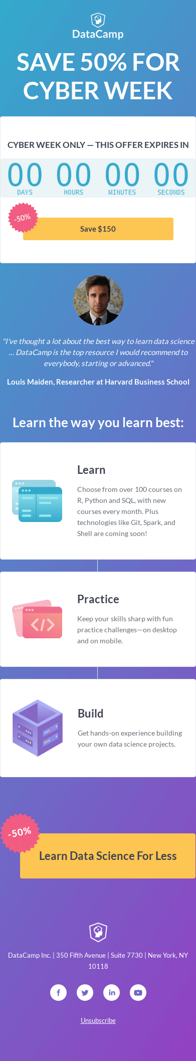 Save $150 for Cyber Week!