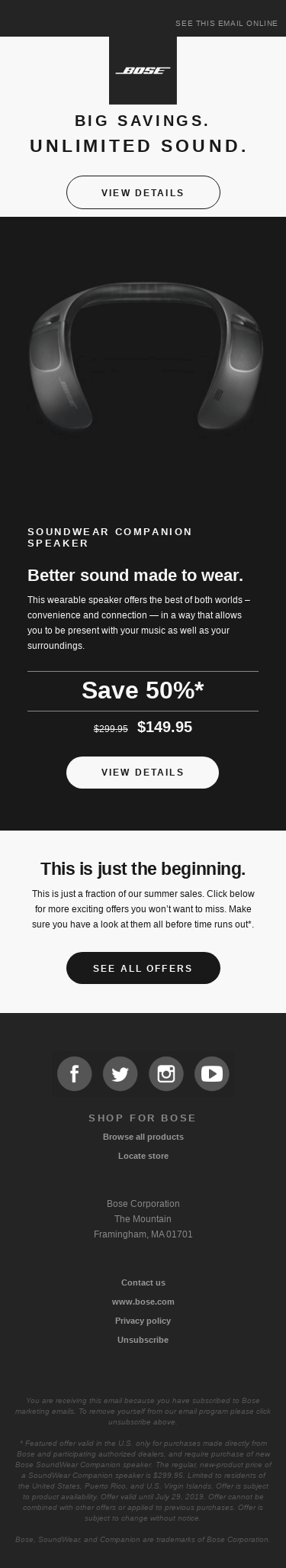 Save 50% on our first wearable speaker | SoundWear Companion