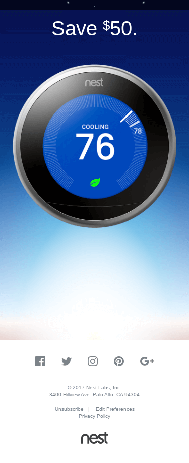 Save $50 on the Nest Thermostat this 4th of July