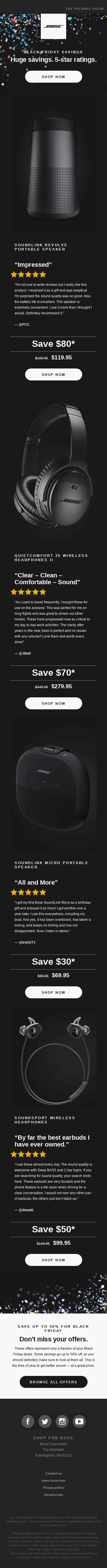 Save up to 50% on speakers and headphones | Black Friday is here