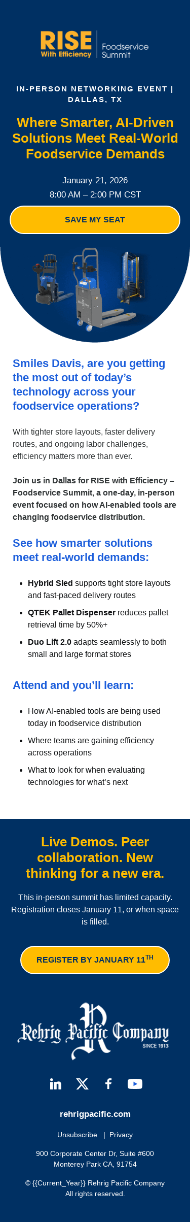 Save Your Seat! RISE with Efficiency: Foodservice Summit